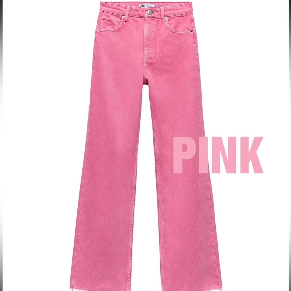 Zara high rise wide leg jeans